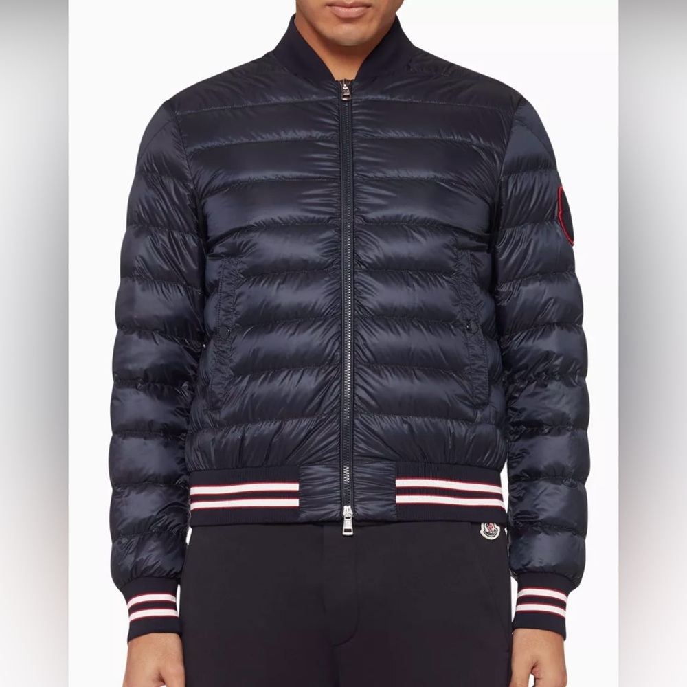 Moncler NAVY BLUE ‘Robert’ bomber jacket